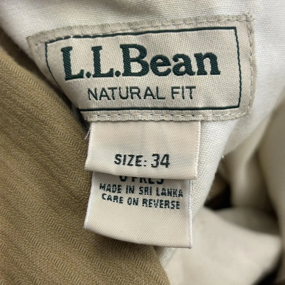 VTG LL Bean Corduroy Natural Fit Pants Mens 34x30 Tan Baggy 90s Skater Gorpcore‎